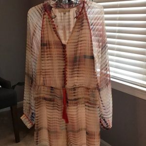 Anthropologie Adelyn Rae Grid Graphic Romper